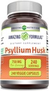 Amazing Formulas Psyllium Husk 750mg Veggie Kapsulas Papildinājums 