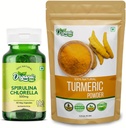 ORGANIC ZING Spirulina kapsulas - 30Cap un Turmeric Pulveris - 115g