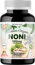 Dr.K&C HNHusa Premium Organic Noni 1000 mg 120 Veggie kapsulas Jaudīgi, tīri antioksidanti Atbalsts Imūnsistēma Kopumā veselība Morinda Citrifolia ekstrakts Vegan Non GMO Nav Filera piedevas