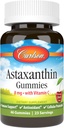 Carlson - Astaksantīns Gumijas, ar C vitamīnu, imūno atbalstu, antioksidantu, sirds veselību, ne-GMO, ķiršu Flavor, 46 veģetāriešiem