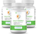 Ben dabas veselība Daily Energy B-vitamīna komplekss ar TMG un Cinku dabas enerģijai, stress, Focus & Imūnsupport, 30 kapsulas, 3 iepakojums