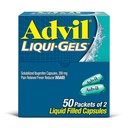 Advil Liqui-Gels sāpes Reliver un drudzis Reduktors, sāpes Medicīna pieaugušajiem ar Ibuprofēnu 200 mg galvassāpes, muguras sāpes, menstruālas sāpes un locītavu sāpes Relief - 50x2 šķidrās pildītās kapsulas
