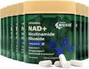 NAD papildinājums, NAD nikotīnamīds Ribosīds 900 Mg vīriešiem un sievietēm, liposomālā NAD+ Papildinājums ar nikotīnamīdu Riboside, Resveratrol & Quercetin, Enerģija, Boost NAD+, 900 kapsulas