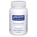 Pure Encapsulations Ashwagandha - 500 mg Ashwagandha ekstrakts - Metabolisma un stresa atbalsts - Imūnsupport - Bez ĢMO un Vegan - 60 kapsulas