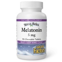 Stress-Relax Melatonīns 5 mg ar dabas faktoriem, dabas miega palīglīdzeklis, Resets miega-nomoda cikls, 90 košļājamās tabletes (90 porcijas), Piparmētru Flavor
