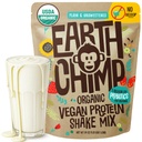 EarthChimp Organic Vegan Protein Pulveris - ar probiotikām - ne ĢMO, bez piena, non Shey, augu izcelsmes olbaltumvielu pulveris sievietēm un vīriešiem, bez lipekļa - 52 Kalpo 64 Oz (Plain un nesaldināts) Nē Scoop