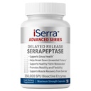 iSerra 250 000 SPU Serapeptāzes Ferments - 90 Maksimālā stipruma kapsulas - līdz 12x stiprākas nekā citas serapeptāzes - aizkavēta atbrīvošanās tehnoloģija - augstas aktivitātes ne-GMO, bez lipekļa, vegans (1. iepakojumā)