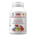 ANDREW LESSMAN Resveratrol- 100 ar zaļo tēju 100 vīnogu sēklām 100 granātābols 100 mg - 360 kapsulas - četras spēcīgas, aizsargājošas antioksidanti.