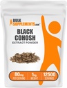 BulkSupplements.com Black Cohosh Extract Powder - no Black Cohosh Saknes, Herbal Papildinājums - Vegan & Gluten Free, 80mg uz vienu Kalpotāju, 1kg (2.2 mārciņas) (1. iepakojums)