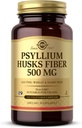 Solgar Psyllium Husks Fiber 500 mg - 200 Dārzeņu kapsulas - Ne-GMO, Vegan, Bez lipekļa, Bez piena, Kosher - 100 Kalpo