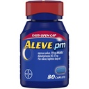 Aleve PM Caplets, ātras darbības Miega palīglīdzeklis un sāpes atvieglojums galvassāpju, muskuļu sāpes, ne- Habit Veidojot 220 mg Naproksēna Nātrija un 25 mg Difenhidramīna HCl Kapsulas, 80 mg