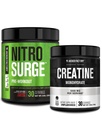 Jacked Factory NITROSURGE Pre Workout Papildinājums (Cherry Limade) Kreatīnu monohidrāts Pulveris (150g) muskuļu augšanu, palielināts spēks, uzlabota enerģija