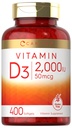D3 vitamīns 2000IU Softgels - 400 grādos, bez GMO, bez glutēna formula - 50 μg