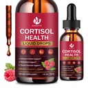 Kortizola šķidruma pilieni sievietēm - līdzsvarots kortizols, hormonu līdzsvara atbalsts, kortizola piedevas sievietēm ar magnija kompleksu, Rhodiola Rosea, Ashwagandha, bezcukura, 1 Fl Oz