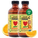 BĒRNU ESSENTIALS Šķidrais C vitamīns - Pure C vitamīns Šķidruma papildinājums bērniem, Imūnsistēmas atbalsts, Natural Orange Flavor, 4 Fl Oz (iepakojums no 2)
