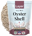 Mile Four Oyster Shell vistām - kalcija papildinājums vistām, 100% dabas kaļķakmens kalcija karbonāts, Strong Olshell & Kaulu Booster, 4 mārciņas