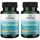 Swanson Melatonin - Augu papildinājums - Miega un relaksācija - 120 kapsulas, 1 mg Katra (2 iepakojumi)