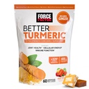FORCE FACTOR Better Turmeric papildinājums 400mg ar melno piparu un ingveru, Extra Strength locītavu atbalsts, Superior Absorbcija, Tāpat Turmeric Gumies, Augļu šļakatas, 60 Turmeric Chews