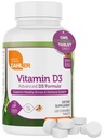 Zahler vitamīns D3 CHEWABLE 2000IU, visu dabas papildinājums mērķtiecīgs D vitamīna deficītu, Sertificēts Kosher, 120 Great Tasting Orange Uzliesmojošas tabletes