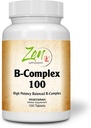 Advanced B Complex Vitamīnu papildinājums - Full-Spectrum B Vitamīnu papildinājums ar folijskābi, biotīnu, inozitolu - atbalsts Imūnās un kardio veselības, enerģijas vielmaiņa - 100 tabletes