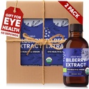 Vectēvs dāvanas no mazmeitas savvaļas Melleņu ekstrakts USDA Organic Alcohol-free 2x3.4oz Pudele šķidrā Melleņu Dāvana Grandpa Veselības Dāvanas Acis Augstas Biopieejamības Šķidruma ekstrakts 40 Kalpo