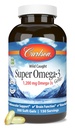 Carlson - Super Omega 3 Gems, 1200 mg Omega 3 Taukskābes ar EPA un DHA, Savvaļas nozvejotas Norvēģijas zivju eļļas papildinājums, Ilgtspējīgi iegūtas kapsulas 300 Softgels