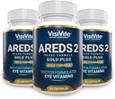 Doctor Formulated AREDS 2 Plus Acu vitamīni ar Zeaxanthin Plus Lutein - melleņu un vīnogu sēklu ekstrakts - makulas Veselības formula - 60 acu papildinājums Kapsulas
