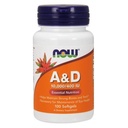 NOW piedevas, A vitamīns un D 10 000/400 SV, acu veselība*, essential Nutrition, 100 softgels