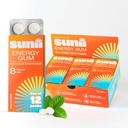 Sunii - Energy Gum - NEW Quick Boost Enerģija & Fokuss - 50mg Kofeīns Gum -Vitamins B6 & B12, Taurīns, Vegans, Nē cukurs, Zero Calorie, Svaiga piparmētru garša - ātrāk nekā košļājamās, Dzērieni, Gels & Pills (96 gab.)