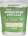 Dr Mercola Organic vesels Husk Psyllium uztura bagātinātājs, 68 Servējumi (12 Ounces), labs avots Diētiskā Fiber, atbalsta Gremošanas veselība, ne ĢMO, lipekļa bez, sojas bez, USDA Organic