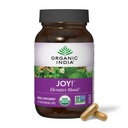 ORGANIC INDIA Joy Herbal papildinājums - Imūnsupport, veicina atmiņu un koncentrēšanās, Vegan, bez lipekļa, Kosher, USDA Certified Organic, ne-GMO, Kalmēšanas - 90 kapsulas