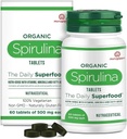 DURJA Organic Spirulina tabletes - Lielākā daļa bio-pieejams proteīns & Nutri-Dens Superfood - , Imunity un veselības papildinājums , Metabolisma pastiprinātājs , 100% Vegan , 60 tabletes (500mg katra) ...