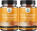 Citrus Bergamot Papildinājums ar Citrus Bioflavonoids - Ultimate Citrus Bioflavonoids Papildinājums ar Citrus Bergamot Extract 1000mg Rutin un Hesperidin Immunity & Heart Health Support (2 mēneši)
