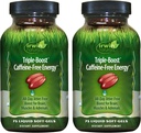 Irwin Naturals Triple-Boost kofeīna-free enerģija – 75 Šķidrie soft-Gels – Adaptogenic Daily Energy Support - 2 Pack
