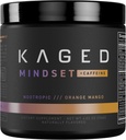 Kaged Nootropic Formula, Mindset, Focus un produktivitātes papildinājums, Pure Cofeine, uzlabo atmiņu, Mood, skaidrība, 30 Kalpojumi