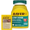 Bayer Aspirin 81mg apvalkotās tabletes 300ct un 2 Iepakojumi ceļošanai ar īstu Aspirin 325mg apvalkotās tabletes