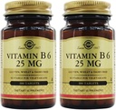 SOLGAR vitamīns B6 25 Mg, 100 tabletes, 100 tabletes (iepakojums pa 24)