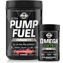 PMD Sports Ultra sūknis Degvielas Neprāts - Pirms treniņa - Zemeņu Slam (30 Kalpojumi) Sports Omega Izgriež Elite Termogenic Fat Burner (90 Softgels)