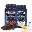 Vega Sport Premium Olbaltumvielu pulveris Bundle, Šokolāde + Vanilla, Augu bāzes Olbaltumvielu pulveris Post Workout - Sertificēts Vegan, Veģetārietis, Keto-Draudzīgi, bez lipekļa, bez piena, BCAA aminoskābes