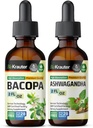 BIO KRATER Bacopa Tincture 2 Fl. Oz. & Ashwagandha Tincture 2 Fl. Oz.