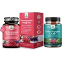 Bandle of Total Menopause Papildinājums ar Dong Quai Vitex Chaste Berry & Black Cohosh dabas hormonu atbalstu un aknu atbalsts NAC Papildinājums ar piena Thistle aknu tīrīt Detox & remonts