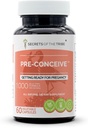 Secrets of the Tribe Pre-Conceive, 60 kapsulas, 1000 mg, Vitex, Red Avenes, Black Cohosh, Red Clover, White Peony, Shatavari. Sagatavošanās lietošanai 60 kapsulas