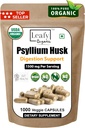 Psyllium Husk 1500mg Per Serving, 1000 Kapsulas - Double Strength - Premium Psyllium Fiber papildinājums - Great for Digestion and Regularity - 100% Natural Soluble Fiber