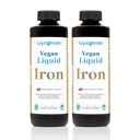LIQUIDHEALTH Vegan šķidrā dzelzs papildinājums ar SunActive & Ferrochel Fe - dabas enerģija, imūnās sistēmas un vielmaiņas atbalsts, palielināt garīgo skaidrību, pirmsdzemdību / pēcdzemdību - ASV Made, ne-GMO (2 Pack)