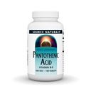 Avots Naturals Pantothenic Acid 500 mg Vitamīnu B-5 uztura bagātinātāji - 100 tabletes