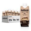 Evolve augu olbaltumvielas kratīšana, kafejnīca Mocha, 20g vegan proteīns, bez piena produktiem, bez mākslīgiem saldinātājiem, ne-GMO, 10g Fiber, 11oz, (12 iepakojumā) (Formula May Vary)