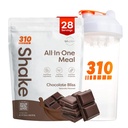 310 Uzturs All-in-one-ēdienreizes aizvietotājs Shake Powder w / Shaker Cup Starter Kit - High Protein Fiber Rich Vegan Superfood Blend - bez cukura, Keto & Paleo Friendly, Low Carb - Šokolādes Bliss 28 srv