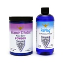 RnA ReSet ReMag & C vitamīna atiestatīšana – šķidrs magnija papildinājums (16.2 Fl Oz) un C vitamīna pulveris (fermentēts) (14.81 Oz)