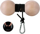 Wooden Wrist Roller un Forearm Stiprinātājs,Grip Strength Treneris,Arm Blaster Exerciser, Strength Treneris Fingers un Wrist.