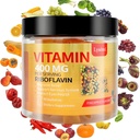 B2 vitamīns Gumijas, B2 vitamīns Riboflavīns Gumijas 400 mg, Migrēnu atvieglojums un atvieglojums Riboflavīns B2 vitamīns Gumijas, bez sojas un lipekļa, 90 vitamīnu Gumijas bērniem un pieaugušajiem